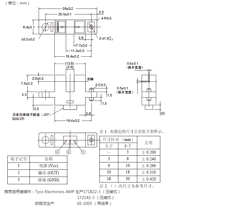 EE-SX3148-P1尺寸